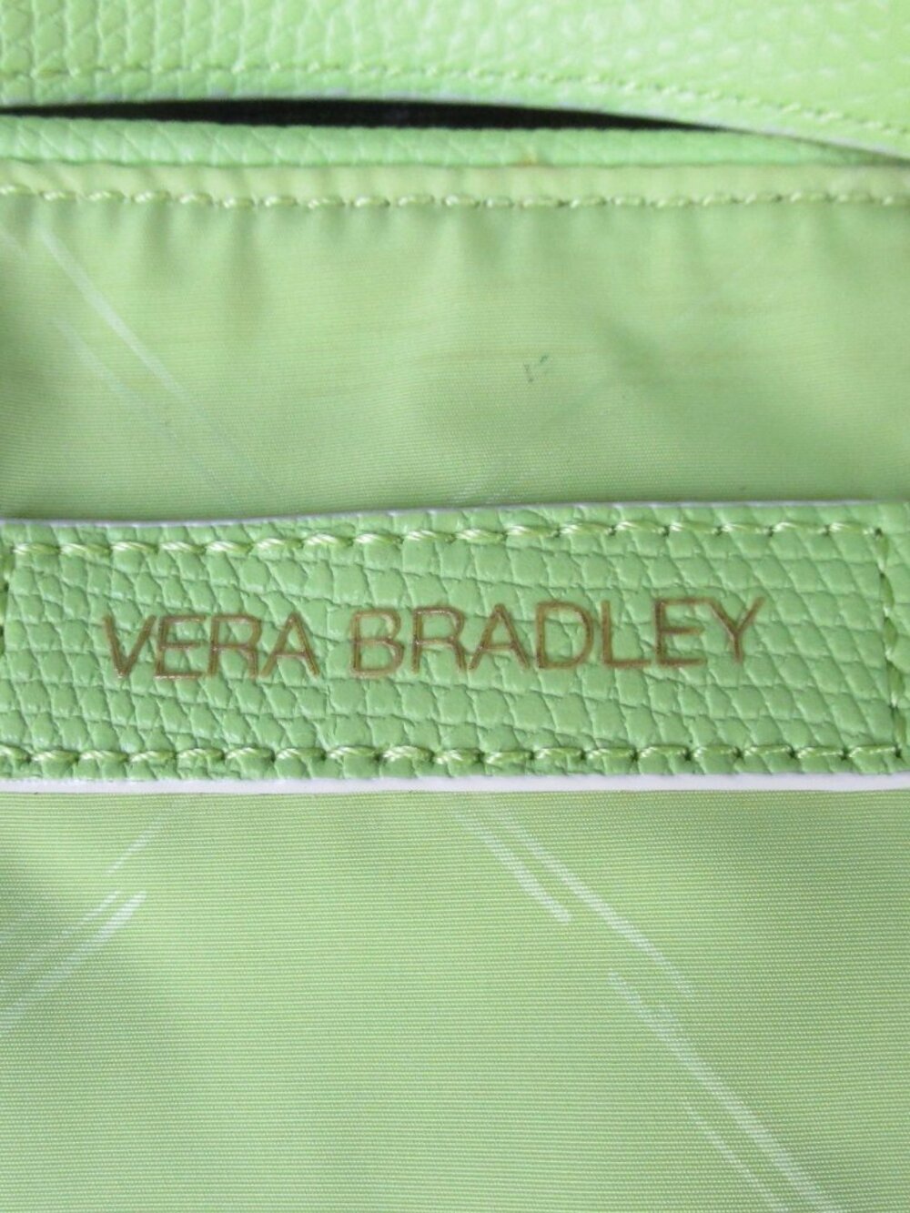 Vera Bradley Citrine Green Crossbody Tote Bag or Purse - Picture 3 of 14